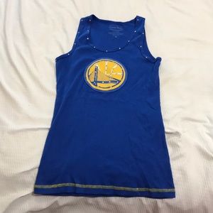 Majestic Threads GS Warriors Tank Top w/ Swavorski